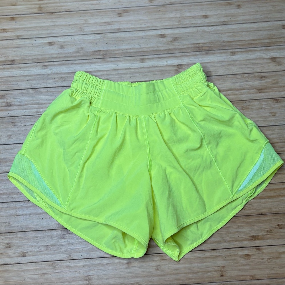 Lululemon Neon Yellow Hotty Hot Shorts Sz. 2